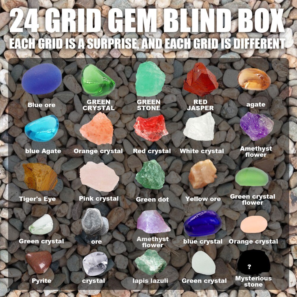 Adventní kalendář s minerálními kameny