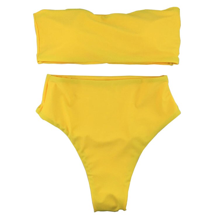 Dámské vysoké jendnobarevné bikiny