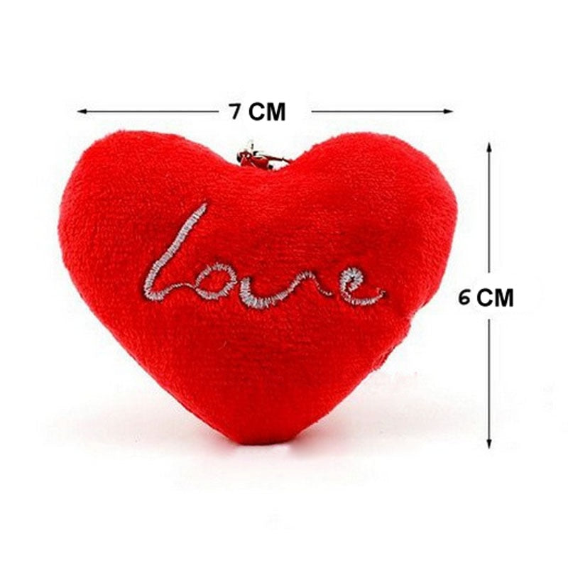 Plyšová klíčenka srdce s nápisem Love