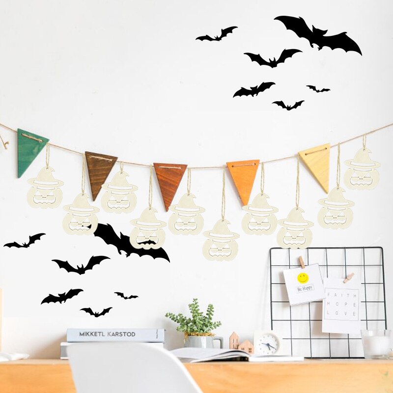 Dřevěné doplňky na Halloween 10 ks