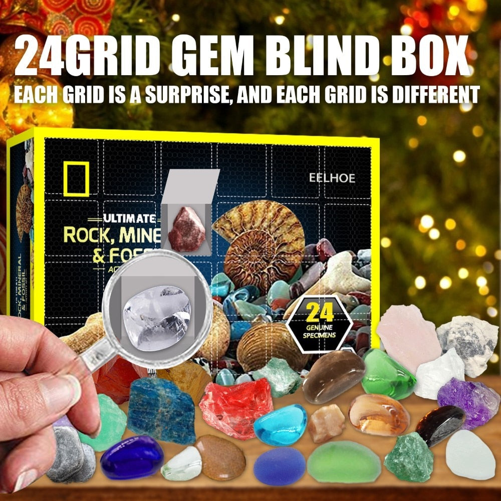Adventní kalendář s minerálními kameny