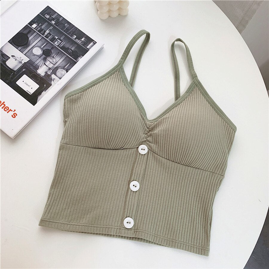 Dámský croptop s knoflíky