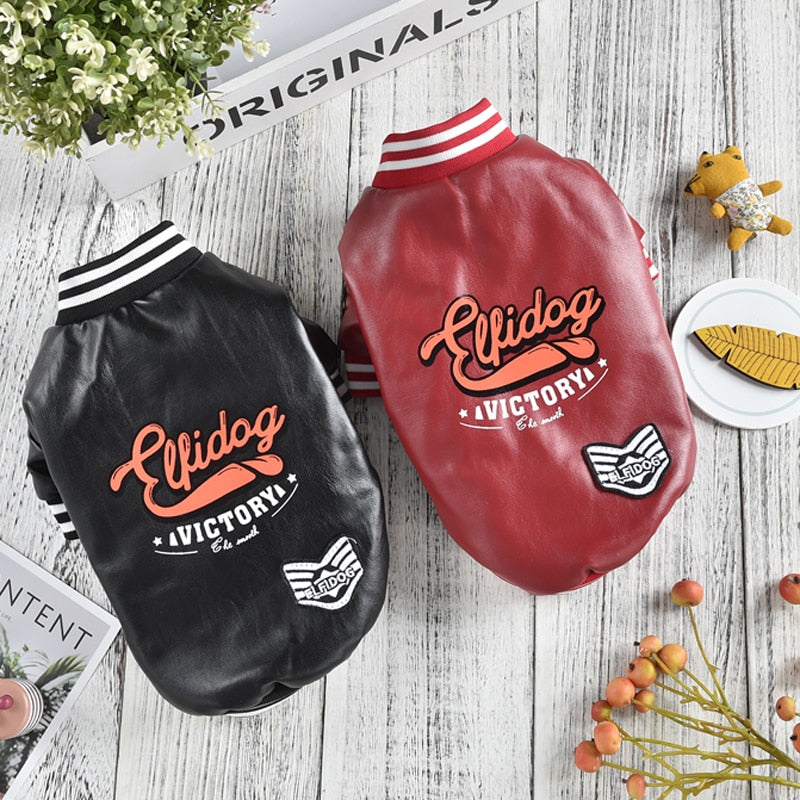 Koženková bunda pro psy