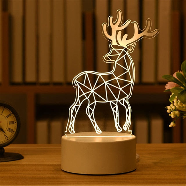 Romantická 3D lampa