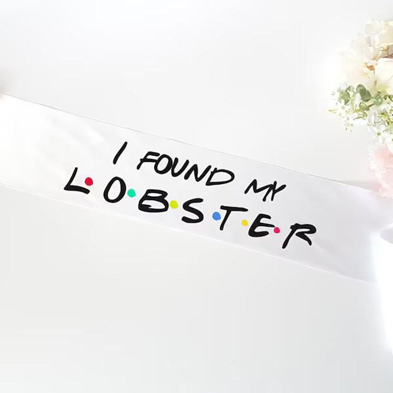 Závoj s nápisem i found my lobster