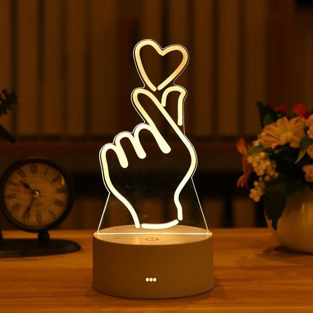 Romantická 3D lampa