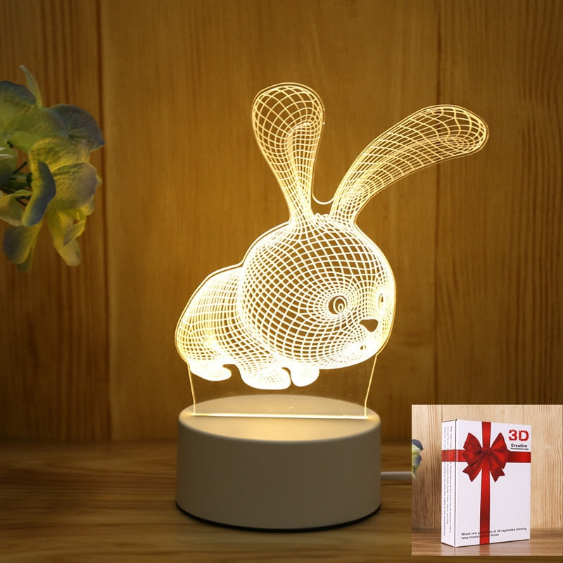 Romantická 3D lampa