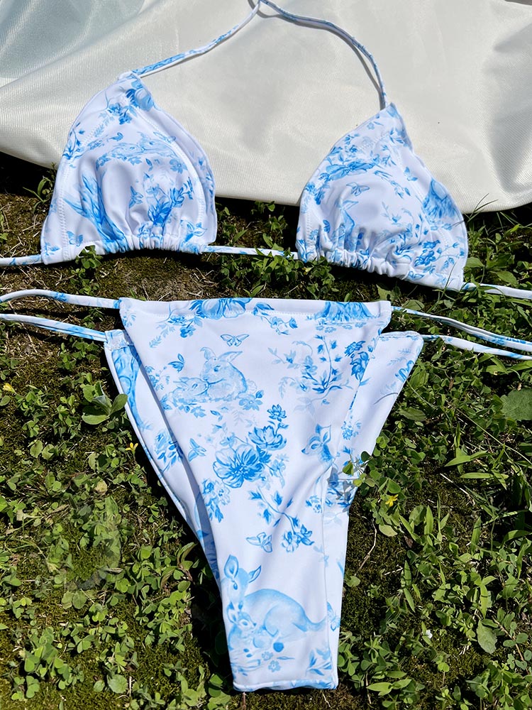Dámské stylové plavky se vzorem