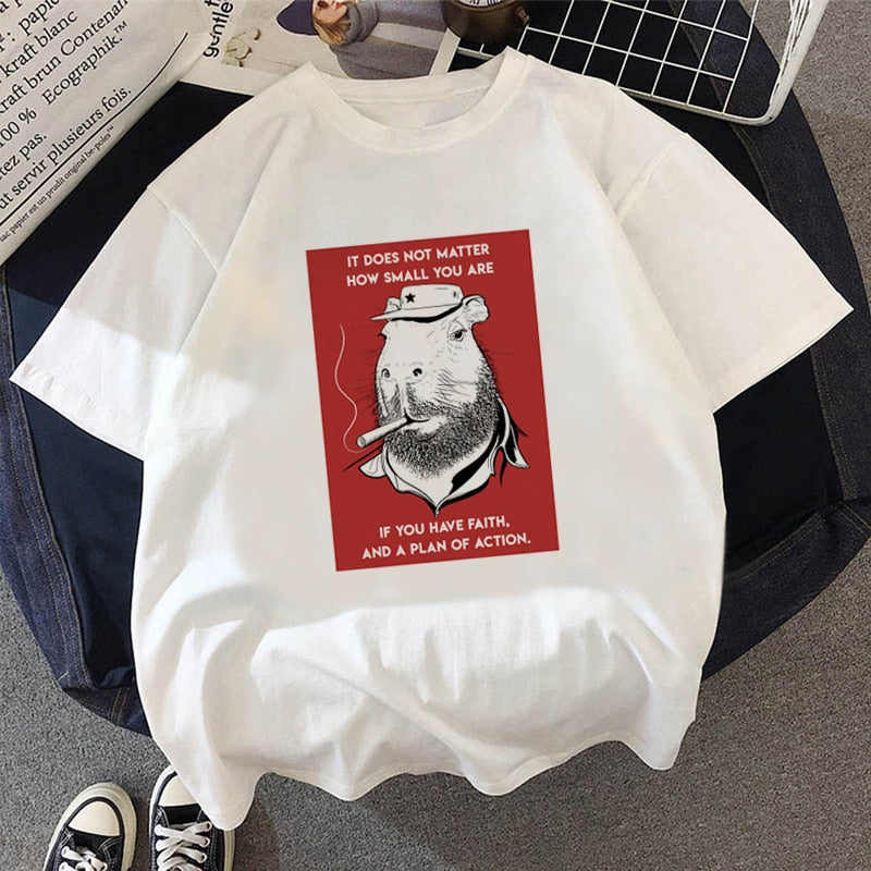 Dámské triko s potiskem kapybary