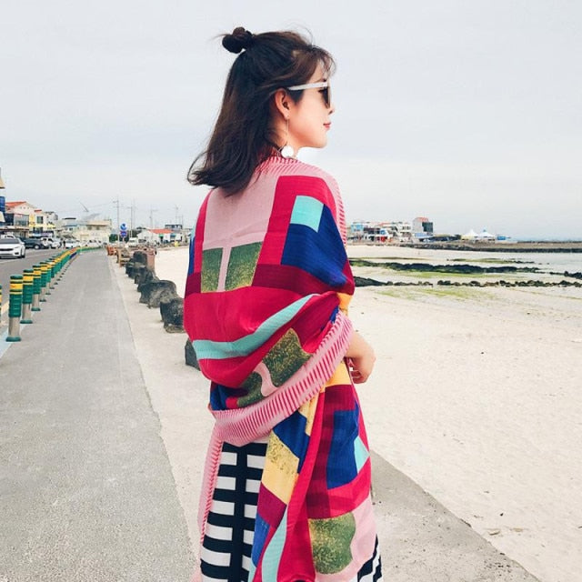 Dámský různobarevný přehoz Mandala