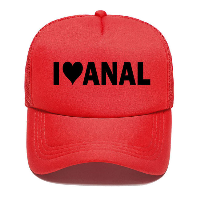 Kšiltovka s nápisem I love Anal