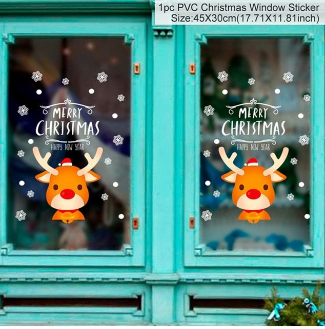 Vánoční samolepka na sklo