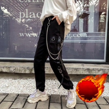 Dámské cargo stylové kalhoty
