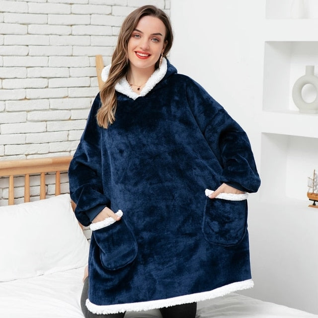Mikinová deka s kapucí