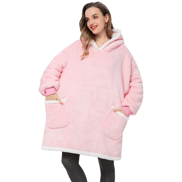 Mikinová deka s kapucí