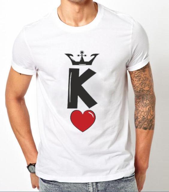 Párové triko s krátkým rukávem Queen a King