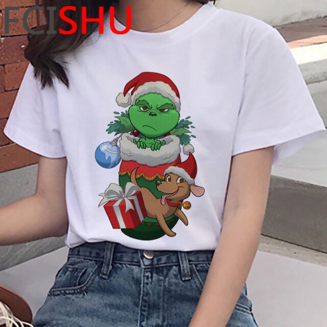 Dámské tričko s potiskem Grinch