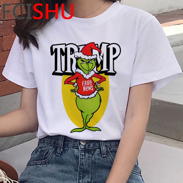 Dámské tričko s potiskem Grinch
