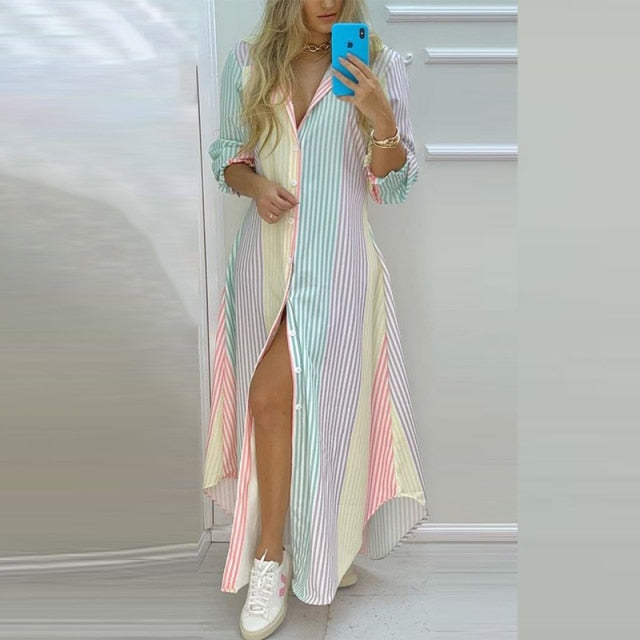 Dámské boho košilové šaty se vzorem