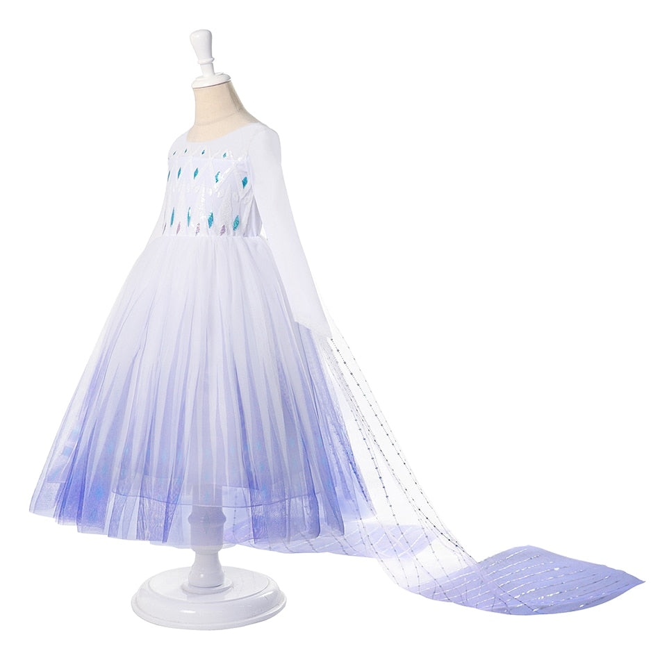 Dívčí šaty s dlouhým rukávem Frozen