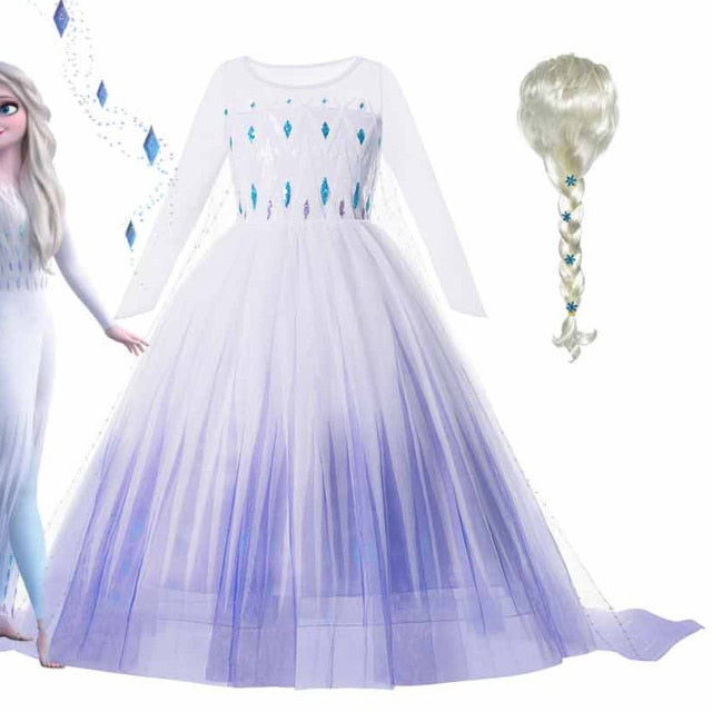 Dívčí šaty s dlouhým rukávem Frozen