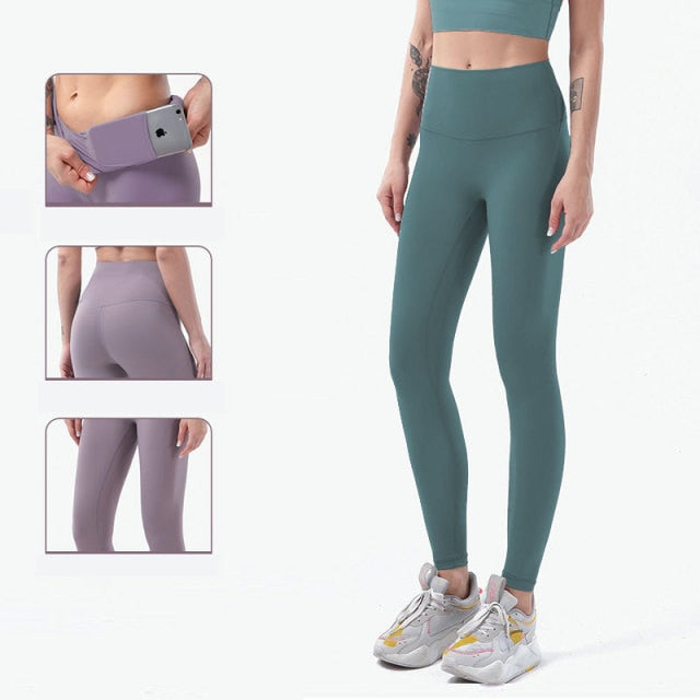Dámské high waisted legíny na cvičení