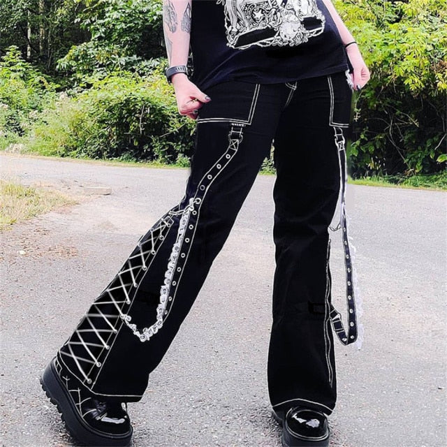 Dámské punk kalhoty