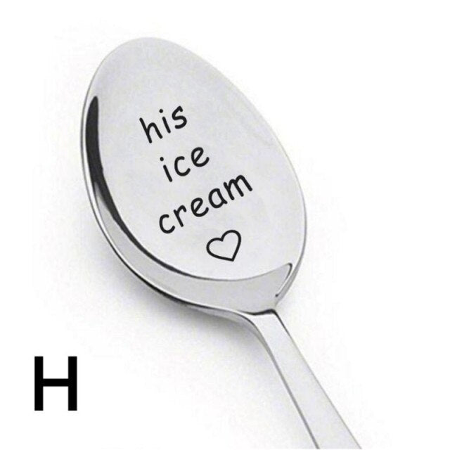Párové lžičky s potiskem Mr. a Mrs.