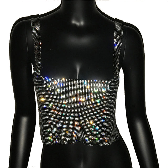 Dámský croptop s kamínky