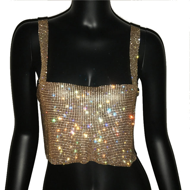 Dámský croptop s kamínky