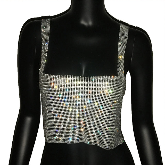 Dámský croptop s kamínky
