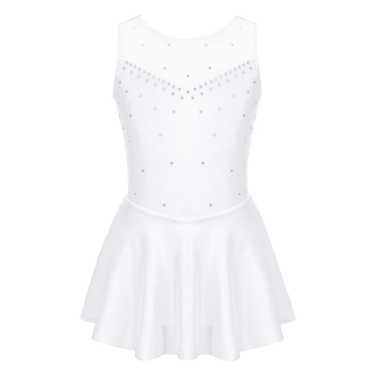 Dívčí šaty na krasobruslení s flitry