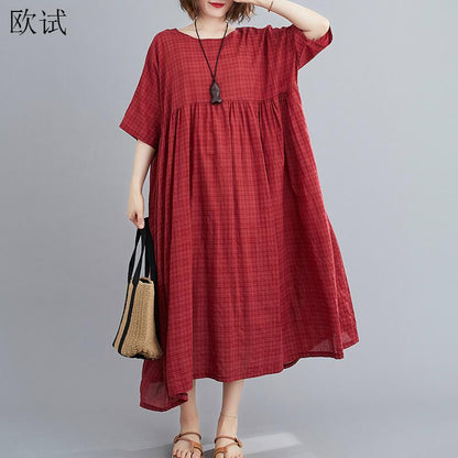 Dámské volné plus size letní šaty