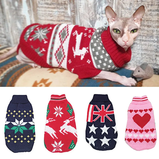 Vánoční svetr pro kočky