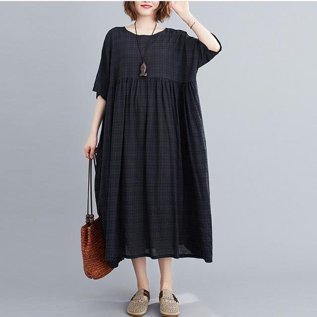 Dámské volné plus size letní šaty