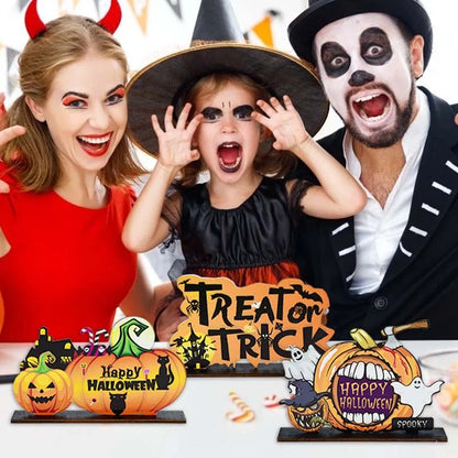 Dřevěné dekorace Halloween