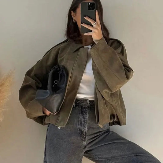 Dámská suede bunda