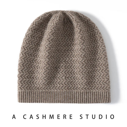 Pánská jednobarevná čepice z kašmíru