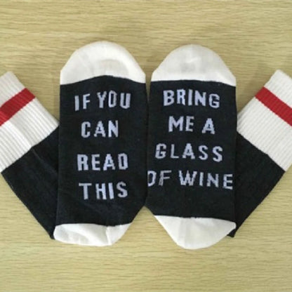 Vtipné ponožky Bring me a glass of wine