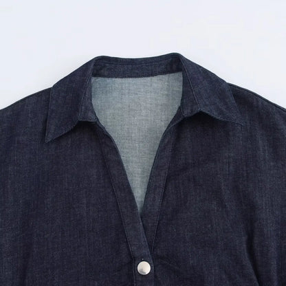 Dámské denim maxi šaty