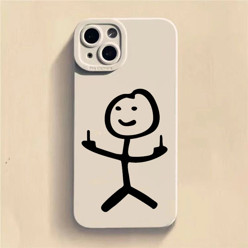 Kryt na IPhone s prostředníčkem