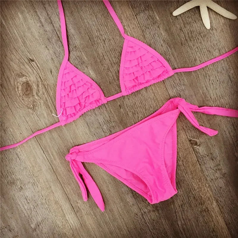 Dívčí bikiny s volánky