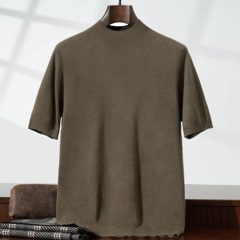 Pánské vlněné triko s roláčkem