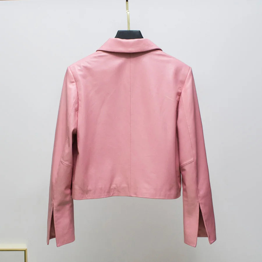 Dámská kožená tenká bunda