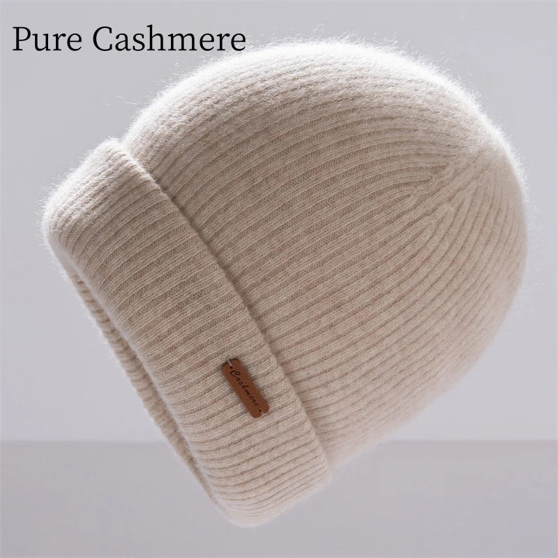 Dámská beanie 100 % kašmír