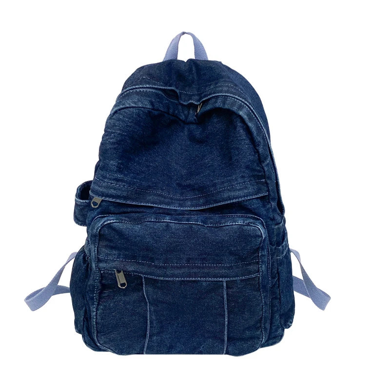 Denim školní batoh