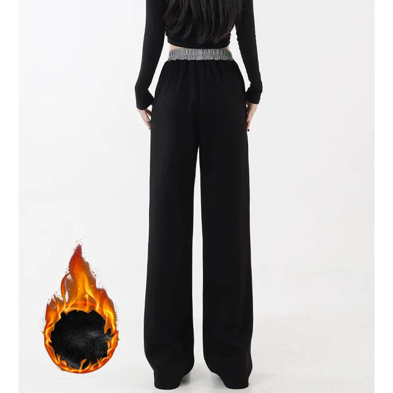 Zateplené stylové kalhoty