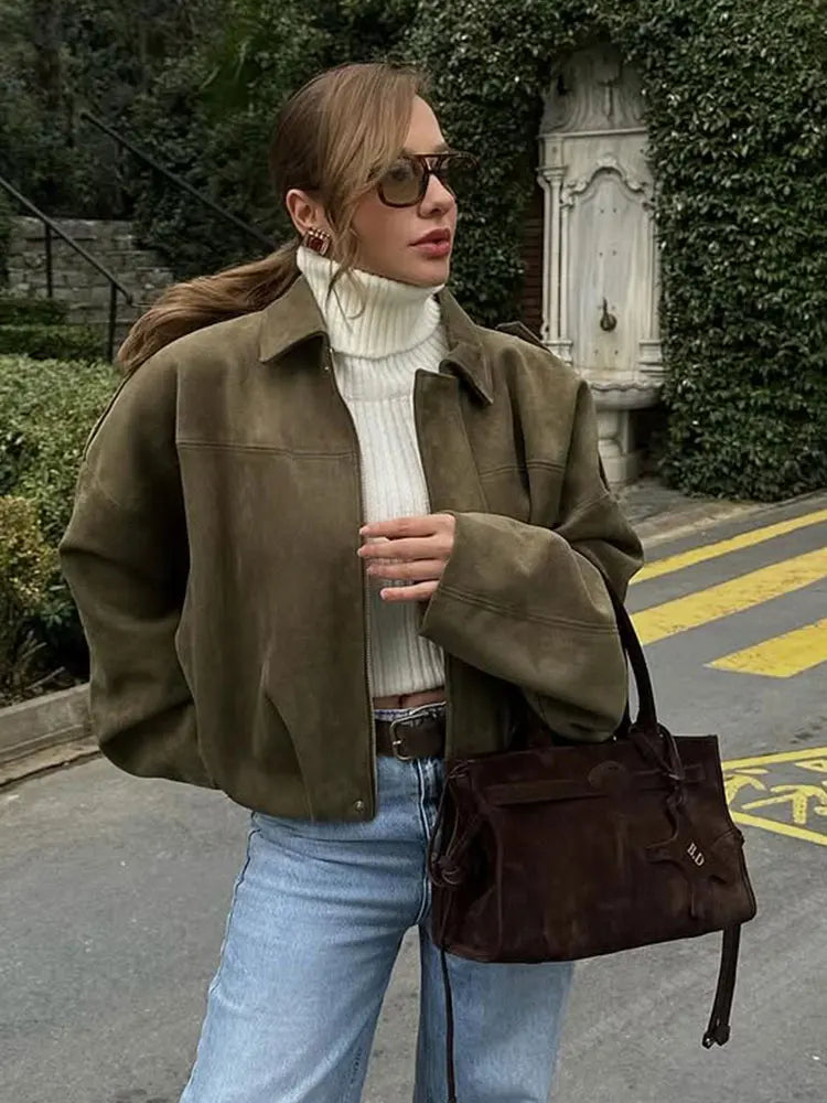Dámská suede bunda