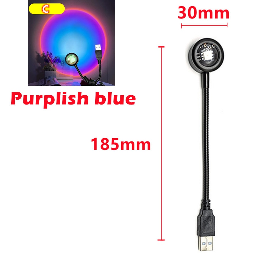 Lampa západ slunce USB