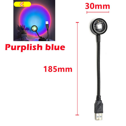 Lampa západ slunce USB
